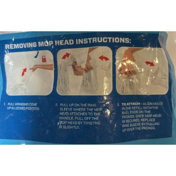 Mr. Clean Wring Clean Cotton Mop Head White Refill - Picture 4 of 4